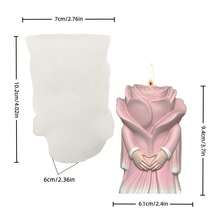 浪漫玫瑰硅胶模具，适用于蜡烛制作 - 易脱模，多用途DIY工艺模具，可重复使用，适用于环氧树脂、石膏、粘土 - 是手工礼品和家居装饰的理想之选