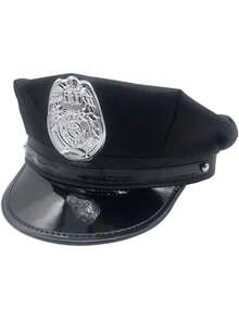 Hat Set, Costume Props For Role Play, Includes Eagle Cap, Glasses, Handcuffs, Baton, Cosplay, Party