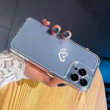 Transparente Handyhülle mit Herzmuster, stoßfeste Schutzhülle, Handy-Zubehör kompatibel mit iPhone 11 12 13 14 15 16 Pro Max/Pro/Plus - Transparent - Übersicht 4