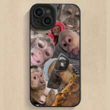 Handyhülle: Affen-Engelsauge schwarze Handyhülle mit Brille und Schutz weiche Hülle geeignet für iPhone 16promax 16pro 16plus 16 15/ 15pro/ 15promax/ 15plus, 14, 13, 12, 11 Pro Max x xr xs xsmax 7 8 plus Pro Max, Geburtstagsgeschenk, Geschenk für Freund - Schwarz - Übersicht 4