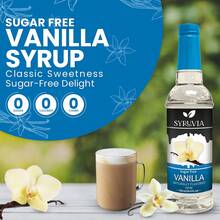 Syruvia Sugar-Free Vanilla Coffee Syrup - 25.4 Fl Oz. Premium Coffee Flavoring Syrup. 0 Calories, Kosher, And Gluten-Free. Ideal For Enhancing Drinks, Sodas, Shakes, Desserts, And More. - 25.4 Fl Oz - View 2