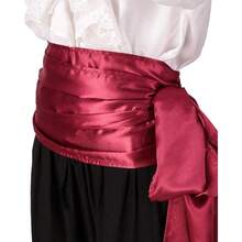 ThePirateDressing Pirate Medieval Renaissance Halloween Costume Large Sash,Red(SatinFabric) - Red(SatinFabric) - View 6