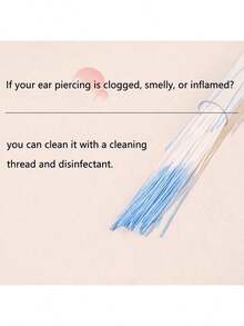 60pcs Ear Hole Cleaning Sticks, Ear Piercing Earwax Removal Swabs, Removes Dirt, Prevents Blockage, Ear Cleaning Swabs, Ear Cleaning Rods, Suitable For Travel, Ear Cleaning Device, Ear Cleaning Kit, Ear Cleaning Tools, Earwax Removal Tool - Pink - View 4