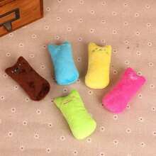 Pet Thumb Expression Cat Doll Crinkle Paper Plush Doll, Cat Grass, Catnip, Chew Resistant Pet Toys, Cat Supplies - Multicolor - View 5