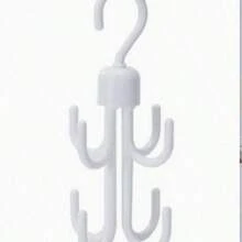 1pc Versatile Plastic Hanger With Rotating Belt Hook, Designed For Hanging Camisoles, Ties, Belts, Bags, Scarves And More, Rotating 4-Prong Hook, Multi-Functional Clothing & Accessory Hanger, For Storage Of Clothes, Bags, Belts, Scarves, Ties, Bathroom Accessory - Multicolor - View 11