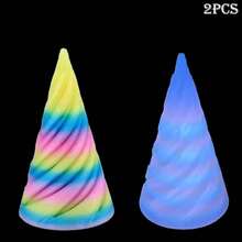 2pcs 3D Printed Cone-Shaped Collectible Decor, Suitable For Office Desk Display, For Ages 14+ - Multicolor - View 8