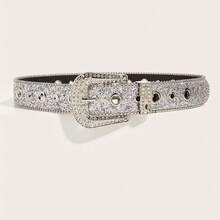 A Stylish Women's Denim Belt With A Diamond Design, Perfect For Y2K Punk Subculture And Millennials, And Embellished With Rhinestones For Added Versatility. - Nhiều màu - Xem 8