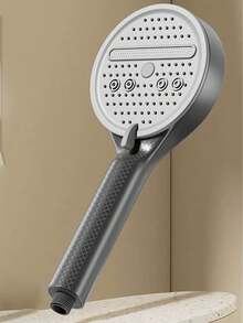 12cm Large Panel Cream Texture Handheld Shower Head With Booster, Toilet Bidet Sprayer Set, High Pressure Adjustable Bidet Sprayer Hose & Base For Bathroom Cleaning & Washing