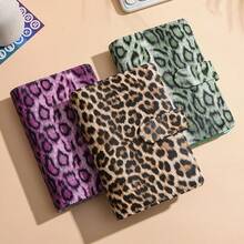 1pc Cute Leopard Print PU Leather A6 Budget Planner, Ideal For Valentine's Day, Year-End Gifts, And Daily Financial Management - A6 - View 8