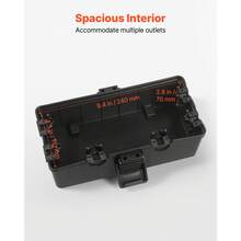 Outdoor Electrical Box Waterproof, 9.4 X 4.3 X 2.8 In, IP54 Weatherproof Extension Cord Cover, Large Outlet Connection Box Plug Protector With 6 Cable Entry, For Power Strip, Holiday Light Decor - 9,4 x 4,3 x 2,8 inch - Xem 4