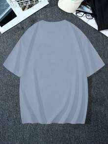 Y2K Anime Eye Print Oversized T-Shirt, Loose Fit, Premium Soft Fabric, Summer/Spring - 淺藍色 - 查看 2