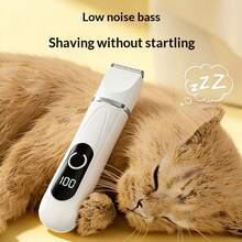 1pc 2-In-1 Electric Pet Grooming Kit - Pet Hair Trimmer And Nail Grinder, For Dogs & Cats, USB Rechargeable, Skin-Friendly - Essential 2-In-1 Pet Grooming Tool - Electric Trimmer And Nail Grinder, No Hair Pulling, Suitable For Sensitive Pets - Multicolor - View 4
