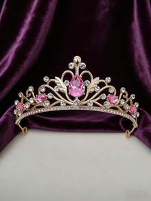 تاج مرصع بالراين للنساء، تاج أميرة أنيق، مناسب لحفلات عيد الميلاد والحفلات الراقصة والزفاف وعيد الحب - متعدد الألوان - مشاهدة 8