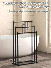 1pc Bathroom Towel Rack, Freestanding Floor Type, Minimalist Bathtub Shelf, Durable High-Quality Towel Holder, Sturdy Bathroom Storage Rack, Suitable For Bathroom, Bedroom, Kitchen, Laundry Room - Applicable To Various Room Types. - Multicolor - View 8
