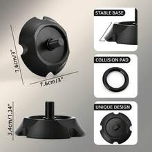 Black PLA Lightweight Storage Ink Cartridge Pen-Style Motor Tattoo Machine Wireless Pen Desk Fixed Base Vertical Display Tattoo Machine Rack