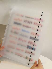 1pc Nail Art Album, Nail Sample Display Book, Includes 3 Inner Pages