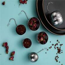 Bola infusora de té anti-fugas - Adecuada para infusionar hojas de té, especias y condimentos, se puede usar como filtro de especias, bola de condimentos, colador de té, filtro de té de malla, filtro de té de alta calidad, filtro de té de malla de acero inoxidable, filtro de té de malla, juego de té desmontable creativo, accesorios de cocina para el juego de té - Multicolor - Ver 6