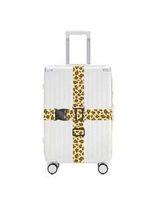 Printed With Leopard Print Aircraft Stripes Luggage Straps,Cruise Luggage Tags,Luggage Straps Set Adjustable Belts,Packing Belt Luggage Tie,Suitcase Straps Reinforced One-Word Luggage Straps Insert Buckle Suitcase Packing Strapsluggage Straps,Back To School Gifts,Teacher Gifts