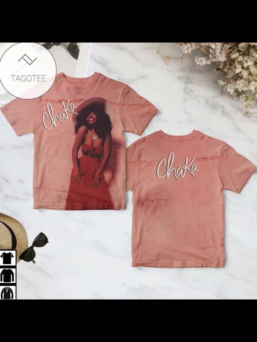 Chaka Khan Chaka Album Cover AOP-Shirt Unisex S-5XL - màu đen - Xem 1