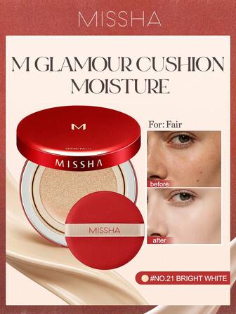  MISSHA M Glamour Cushion No.21 SPF44/PA+++ 15g - Nude Color. The Unique Identity Of The New Red Air Cushion. High Sun Protection Value (SPF44/PA+++). Long-Lasting Makeup Wear. Skin Nourishing Ingredients. Fast And Easy Application. Suitable For All Skin Types.