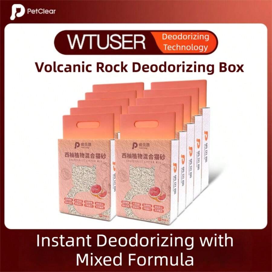 PC Petclear High Cost-Effective Grapefruit Plant-Based Tofu Cat Litter, Suitable For Kittens And Adult Cats, Strong Odor Control And Clumping, Low Dust Green Flushable Formula, Economical For Cat Owners, Highly Absorbent And Non-Stick, Cats Love The Plant-Based Tofu Blend, Natural Ingredients Gently Deodorize With Low Dust And No Powder, Providing Cats A Healthy And Comfortable Space - kg - View 1