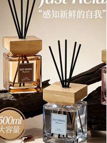 1 Set 16.9floz (500ml) Reed Diffuser, Suitable For Home Indoor Decoration, Includes 5 Fragrance Rods, Bedroom, Study, Bathroom, Shelf Decor, Air Freshener - 1pc/500ml/16.9floz - View 2