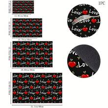 1pc Love Text Pattern Absorbent Dish Drying Mat, Home Decor, Dish Drying Pad, Espresso Machine Countertop Absorbent Mat, Sink Drain Mat, Soft Faucet Absorbent Mat, Sink Cup Mat, Kitchen & Bathroom Accessories - Multicolor - View 11