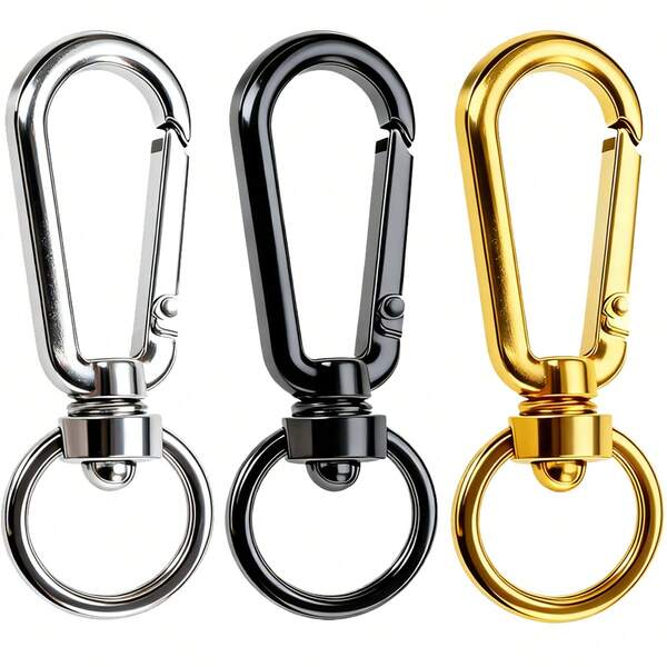 10/20pcs Metal Swivel Snap Hooks, Heavy Duty Durable Keychain Spring Snap Clips, Rotatable Detachable Clips For Paracord, Lanyards, Car Keys, Cameras, Wallets, DIY Keychain Crafts