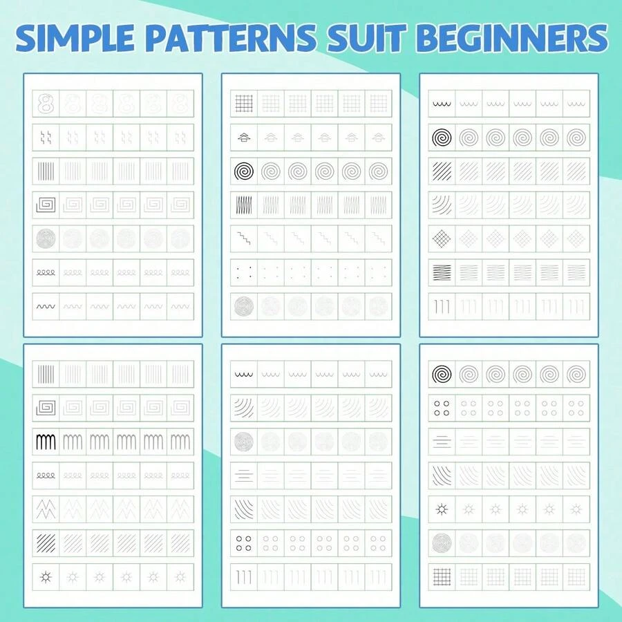 Pre-Writing Skills Workbook, Trace-And-Repeat Exercises For Lines, Shapes And Simple Patterns, Supports Pencil Grip, Stroke Control And Fine Motor Development, Clean Layout For Easy Practice - Pencil Control Workbook - View 1