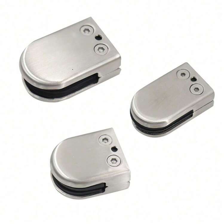 12x Glass Clamp Stainless Steel 304 Clip Flat Back Bracket For Balustrade 6-8MM - Silver - View 8