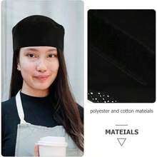 Gorro De Chef Negro Unisex Transpirable Gorro de Chef de Sushi de Malla Transpirable para Cocina Profesional Y Casera - inicial - Ver 6