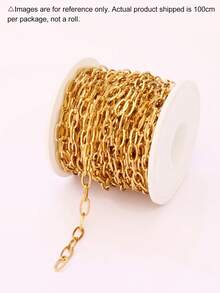 100厘米不锈钢不褪色链条配件，椭圆形链，适用于项链、手链、珠宝制作和DIY配件