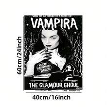Framed 2D Flat, 1pc 1pcs 1pc  VAMPIRA Gothic Vampire Lady Poster - Vintage Horror Movie Art Print, Vampire Icon Art Suitable For Goth Wall Decor, Horror Room Decor, Vintage Print - 1pc, 2D Flat - Đóng khung - Xem 5