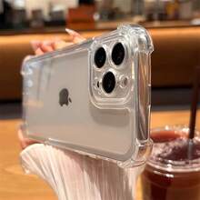 Luxuriöse stoßfeste Handyhülle geeignet für iPhone 17 16, 15, 14, 13, 12, 11 Pro Max, 7, 8, 14, 15, 16 Plus, SE, 16E, 12, 13 Mini - Klar, Transparent - Transparent - Übersicht 2