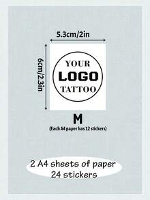 12-300pcs Customized Logo Temporary Tattoo Stickers, Personalized Tattoo Stickers, Suitable As Valentine's Day Gift, Applicable For Various Parties Like Birthday Celebrations, Weekend BBQs And Cocktail Parties, Easy DIY,Girly Era , Industrial - Multicolor - View 13