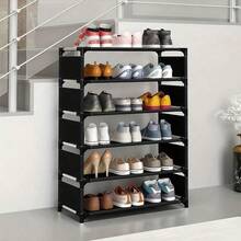1pc Multi-Layer Plastic Storage Shoes Rack, Free Standing Shoes Rack, Easy Assembled Shoes Storage Shelf, Large Capacity Shoe Shelf, Suitable For Entryway, Hallway, Bedroom, Bathroom, Living Room - Purple - View 23