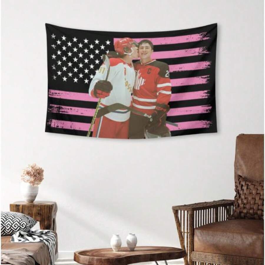 Vintage Heated Rivalry Tapestry, Retro Game Day Flag, Sports Aesthetic Wall Decor, Classic Competition Banner, Bedroom Dorm Decor For Fans 16 - F - View 1