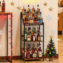 Trapezoidal Liquor Cabinet Bar For Home, Stepped Wine Rack Freestanding Floor, Corner Syrup & Whiskey Stand, Large-Capacity Alcohol Bottle Storage Display Shelf Living Room, Patent Pending - With Open Shelf - View 6