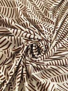 1pc Bohemian Style Printed Stretch Sofa Cover - Brown - View 9