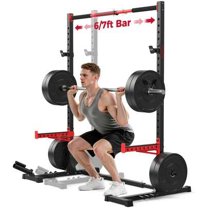  FLYBIRD Squat Rack With Pull-Up Bar, Adjustable Multi-Functional Power Rack, Home Gym Equipment