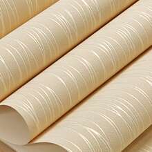 1 Roll Classic Simple Line Wallpaper - Classic White/Yellow/Blue Stripes, Easy To Match And Remove, Suitable For Living Room And Bedroom - Yellow - View 4