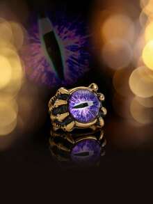 三色可选男女通用恶魔之眼戒指,尺码 8-12,男士嘻哈风 - 百搭酷炫夜店摇滚戒指 - 情人节送男友礼物 - 不锈钢材质 - 适合学生和青少年 - 日常佩戴及特殊场合 - 音乐爱好者和潮流引领者的完美礼物 - 男生戒指 - 查看 18