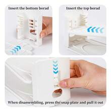 1/6pcs Adjustable Shoe Storage Rack, Space-Saving Shoe Stacker For A Pair Of Shoes, Plastic Shoe Organizer For Entrance, Corridor, Living Room, Bedroom And Bathroom Shoe Cabinet. - Multicolor - View 10