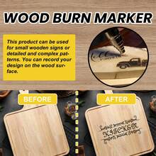 Wooden Burning Marker Pens Drawing Scorch Pen Multi-Functional Wood Working Tool Drawing Wood Burn Marker Pen Diy Quick Craft Tools Creative Wood Markers For Artists Beginners Crafts - White - View 7
