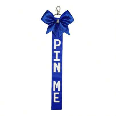 1 Pin Me Cheerleading Keychain, Bow Ribbon Accessory, Pendant, Keychain, Cheer Shining Glitter Keychain, Back-To-School Season Keychain Gift