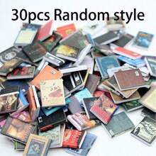 1:12 Scale Mini Collectible Bookshelf (With 60 Mini Books) - Compact Plastic Display Rack With Multiple Compartments, Ideal For Mini Novels, Indoor/Outdoor Decor, White, Collectable Display Rack | Plastic Structure - Multicolor - View 12