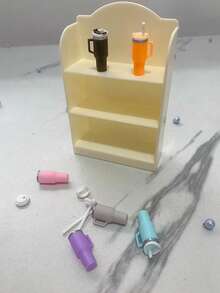 3/5/10个装迷你仿真吸管杯，DIY迷你餐具模型，青少年创意收藏玩具，家居装饰摆件，带可打开杯盖，生日/毕业礼物 - 杯子款 - 查看 2