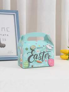 Bộ 4/8/12 hộp kẹo Phục Sinh ngẫu nhiên, hộp kẹo hình thỏ Phục Sinh, có thể đựng kẹo, bánh quy và quà tặng tiệc tùng, hộp giấy có tay cầm dễ thương, thích hợp làm quà cưới, quà sinh nhật, quà tặng ngày lễ. - Nhiều màu - Xem 9