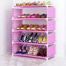 1pc Multi-Layer Plastic Storage Shoes Rack, Free Standing Shoes Rack, Easy Assembled Shoes Storage Shelf, Large Capacity Shoe Shelf, Suitable For Entryway, Hallway, Bedroom, Bathroom, Living Room - Purple - View 7