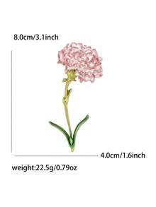 Trâm cài áo hình hoa cẩm chướng đính đá và men cao cấp - Ghim cài hoa dành cho phụ nữ, phụ kiện trang sức Ngày của Mẹ, quà tặng, huy hiệu trang trí. - hoa cẩm chướng - Xem 4